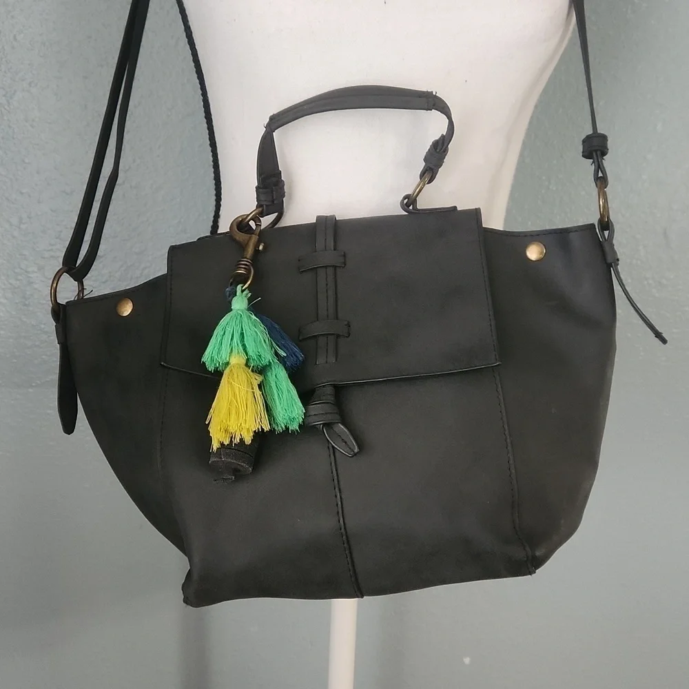 Mystic River Black Satchel Bag